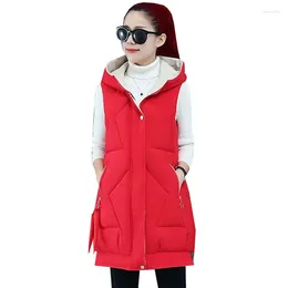 Women's Trench Coats Casual Women Warm Winter Vest Jacket Hooded Waistcoat Fashion Sleeveless Cotton Outerwear Clothes 2024