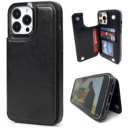 Card Holders Trendy Shockproof Cell Phone Case Wallet For IPhone 13 Pro Max With Slots Holder Women Men Luxury Magnetic Coin Pocke248z