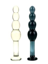 Big Glass Sex Toys Anal Beads Transparent Butt Plug Anus Masturbator Stimulator Large Plugs Buttplug7304299