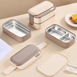 Dinnerware Lunch Box Double Layer Stainless Steel Boxes Bento Thermal Container Gift For Student Adults