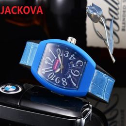 Oval Shape Digital Number Genuine Leather watches Women Quartz Movement Red White Blue Black Leather High Quality Clock Christmas 303R