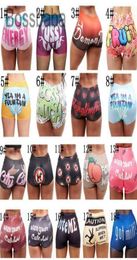 2021 Summer Women Letters Printed Sexy Sports Booty Shorts Mini Yoga Pants Short Leggings Ladies Ps Size Fashion Workout Clothes8363758