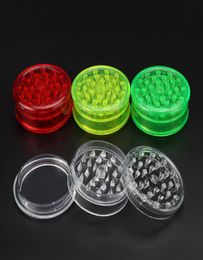 Random Colour home Plastic Herb Grinder 60mm Smoking smoke detectors pipe acrylic grinders for y glass blunt Accessories7890343