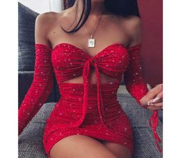 Sexy Bikini Off Shoulder Smocked Mini Dress Summer Beach Wear Dresses Women Bandage Swimming Strapless Vestido Femme New SJ5355V3448529