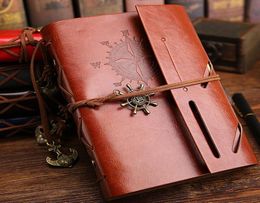 vintage garden travel diary books kraft papers journal notebook spiral Pirate notepads cheap school student classical books LX29483131294