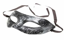 party Half Face Retro Greek Roman Warrior Halloween Silver Mask Unisex Party Venetian Masquerade Decorations Mardi Gras Masks For 7302593