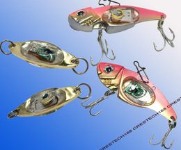 Novelty Lighting Fishing Lure Metal VIB Electric Lures Fishing LED Baits Metal Spoon Fishing Hard Lure Bass Blade Crank Bait Trebl3536751