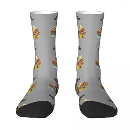 Men's Socks Monk Do Me A Favor Keep Your Distance Harajuku Sweat Absorbing Stockings All Season Long For Unisex Christmas Gifts