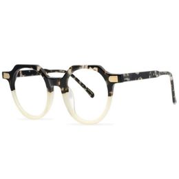 Fashion Sunglasses Frames Brand Designer Acetate Glasses Frame Vintage Men Full Rim Optical Eyewear Goggle Clear Lens Myopia Eyegl335m
