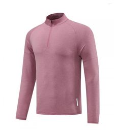 Active Shirts Quick Drying T-shirt For Men's Long Sleeved Standing Collar Moisture Wicking Breathable Elastic Sports Clothes