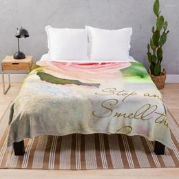 Blankets Stop And Smell The Roses Throw Blanket Weighted Soft Plaid For Bed