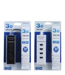 4 In 1 Black USB 30 HUB Splitter For PS4PS4 Slim High Speed Adapter for Xbox with package9491345