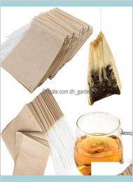 Coffee Tools Drinkware Kitchen Dining Bar Home Garden 100Pcslot Disposable Philtre Bags Dstring Empty Bag For Loose Leaf Tea With N2345214