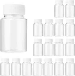 Storage Bottles 10Pcs 15ml/20ml/30ml/50ml/100ml Refillable Seal Vials Reagent Store Container Plastic Screw Cap