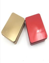 12cm 9cm 4cm Tin Case Storage Box Metal Rectangle Container for beads business card candy herbs7460723