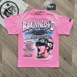 pink tshirt hell star shirt Designer T -Shirt boys bings tshirts graphic tee HellstarRappe Mens Women Tshirt Rapper Washed Grey Black Heavy Craft casaul streetwear