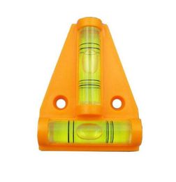 T type Bubble Spirit Level Triangular Plastic Mini bubble level Accessories Colour Red Black Orange 584413mm9358815