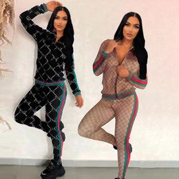 Designer tracksuit 2 Piece Sets Womens Women's Tracksuits Hooded Short Jacket Jacquard Fall Women Clothing