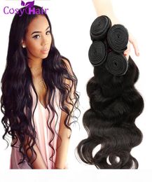 8A Brazilian Virgin Hair Biody Wave 4 Bundles Peruvian Malaysian Cambodian Body Wave Weave Cheap Whole Remy Human Hair E9568082