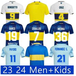 CAVANI Boca Juniors Soccer Jerseys 2023 2024 MARADONA BENEDETTO MARCOS ROJO CARLITOS DE ROSSI TEVEZ SALVIO BARCO JANSON MEDINA Kids 23 24 Football Shirt 999
