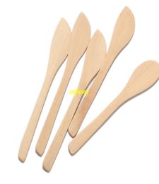 100pcslot 16527cm Wooden Cutlery Butter Knife Wood Cheese Dessert Facial Mask knife Tool Utensil5362378