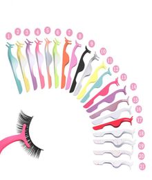 Multi Colours Eyelash Tweezers Beauty Makeup Tools Multifunction Stainless Auxiliary False Eyelash Curler Clip Make Up Accessories 5077632