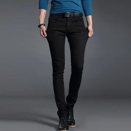 Good Quality Black Grey blue Skinny Jeans Men Spring Summer Slim Fit Denim Cotton Stretch Pants Cowboy Trousers 240321