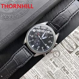 Mens Multi Functional Stopwatch Watch 40mm Japan Quartz movement Chronograph reloj Sapphire waterproof Steel Bracelet famous dress283v