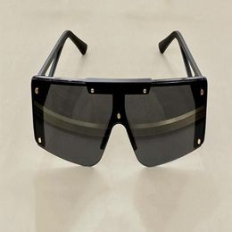 Luxus-Design Shield-Sonnenbrille für Damen, beliebte Mode-Sonnenbrille, UV-Schutz, große Verbindungslinse, rahmenloses Oberteil, mit Pac238A