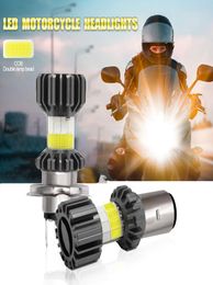 Motorcycle H4 Headlight BA20D LED Bulbs 8 Sides COB 6000K White Hi Low Lamp Moto Headlamp H17 Scooter Front Fog Lights 12V3804746