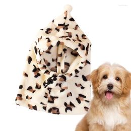 Dog Apparel Beanie Hat Soft Warm Leopard Pet Snood Neck Cold Weather Gear For Cat Chinchilla Party