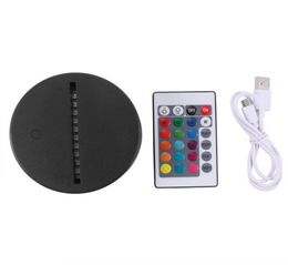 RGB Lights LED Lamp Base for 3D Illusion Lamp 4mm Acrylic Light Panel AA Battery or DC 5V USB 3D Night Light8492168