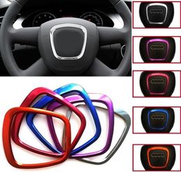 For Q5 accessories Car decorate Steering Wheel Logo Emblems 3D Sticker Ring For A3 A4 A5 Q3 Q5 Q7 interior accessories1650934