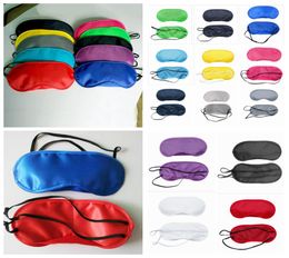 Sleeping Eye Mask 13 Colors Polyester Eye Cover Breathable shading Eyeshade Travel Eye patch Sleep Mask AAA14273259357