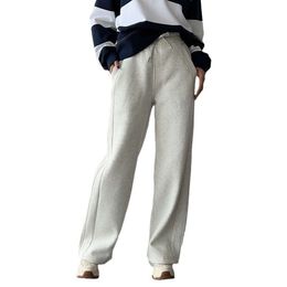 L-11 Calça esportiva feminina de cintura média com pernas largas, casual, solta, aconchegante, yoga, com bolsos, meia-calça atlética de inverno