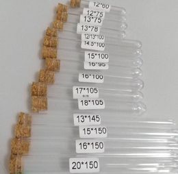 Plastic Test Tube With Cork Stopper 4inch 15x100mm 11ml Clear Food Grade Cork Approved Pack 100 All Size Available In Our St8752358