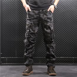 Pants Men's Camouflage Baggy Cargo Pants Male Army Military Tactical Full Length Casual Long Trousers Loose Straight Pant Plus Size 44