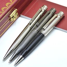 Classic Black Gold Silver Clip Luxury CT Ballpoint Pen Santos Series Ball Pens High Grade Writing Stationery Office Supplies 240306