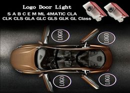 2PCS Logo LED Door Courtesy Light Ghost Shadow Laser Projector for Mercedes-7571164