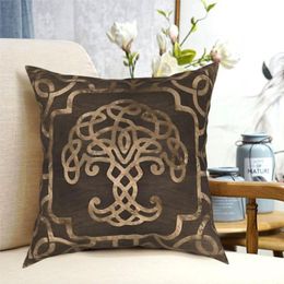Cushion Decorative Pillow Tree Of Life Yggdrasil On Celtic Throw Case Vikings Short Plus Cushion Covers For Home Sofa Chair Decora325c