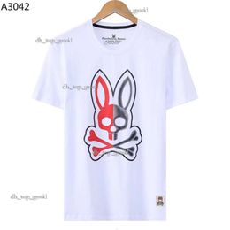 Summer New Skull Rabbit Fur Ribbed Neck Short Sleeve Printed Pattern Trendy Branded Cotton Embroidery High T Shirt