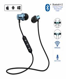 XT11 Sport Earphone Bluetooth Wireless Earphones Magnetic Headset With Mic Active Noise Cancelling Headset For Phones Music Bass1916319
