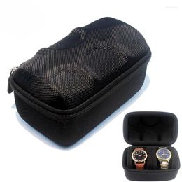 Watch Boxes EVA Portable Organizer Pouch Travel Black Chic Mechanical Case Storage Roll Display Save Watches Waterproof Gift Box