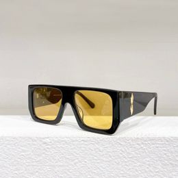 Oversized Big Glasses Sunglasses for Men Black Yellow Lenses Designer Sunglasses UV400 Protection Eyewear with Box301f