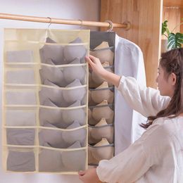 Storage Boxes Double Sided Underwear Bag Folding Hanging Bra Clother Organizer Hanger Clothes For Wardrobe Closet