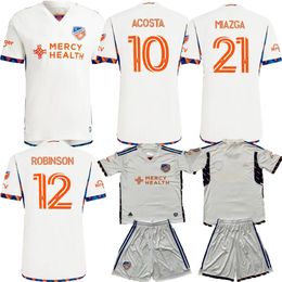 Adult kit 2024 FC Cincinnati Soccer Jerseys Kids Kit Man23 24 25 Football Shirt Home Blue Away White BOUPENDZA ACOSTA ROBINSON MIAZGA BARREAL Goalkeeper