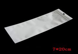 720cm724cm clear and white pearl plastic pen bag poly OPP packing zipper zip lock bag retail packages long slip PVC plastic bag6031295