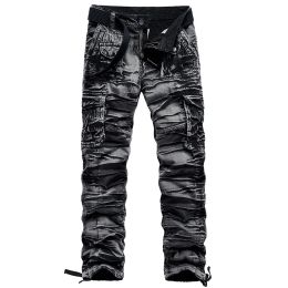 Pants High Quality Mens Cargo Pants Casual Fashion Jogger Pants Military Army Green Tactical Pants Camouflage Sweatpants Plus Size 40