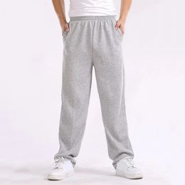 Mens Baggy Pants Trousers Solid Color Slim Fitted Sweatpants Elastic Casual Homme Plus Size 4XL Joggers 240226