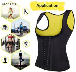 Neoprene Womens Shapewear Weight Loss Sauna Sweat Waist Trainer Corset Tank Top Vest Sport Workout Slimming Body Shaper Belt4783260